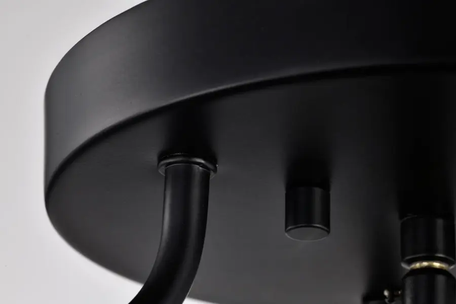 Amado 3-Light Semi-Flush Mount in Matte Black with Clear Glass - Image 8