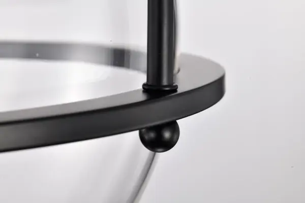 Amado 3-Light Semi-Flush Mount in Matte Black with Clear Glass - Image 9