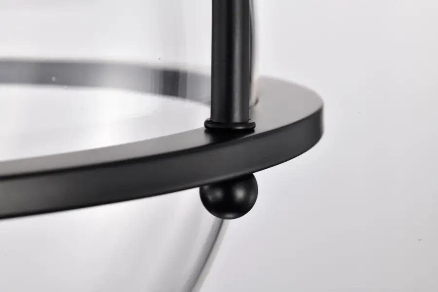 Amado 3-Light Semi-Flush Mount in Matte Black with Clear Glass - Image 9