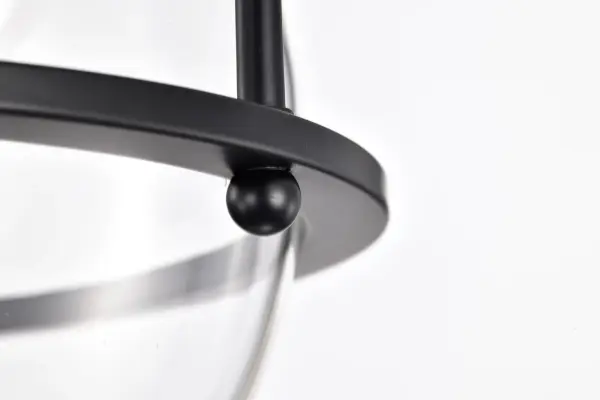 Amado 3-Light Semi-Flush Mount in Matte Black with Clear Glass - Image 10