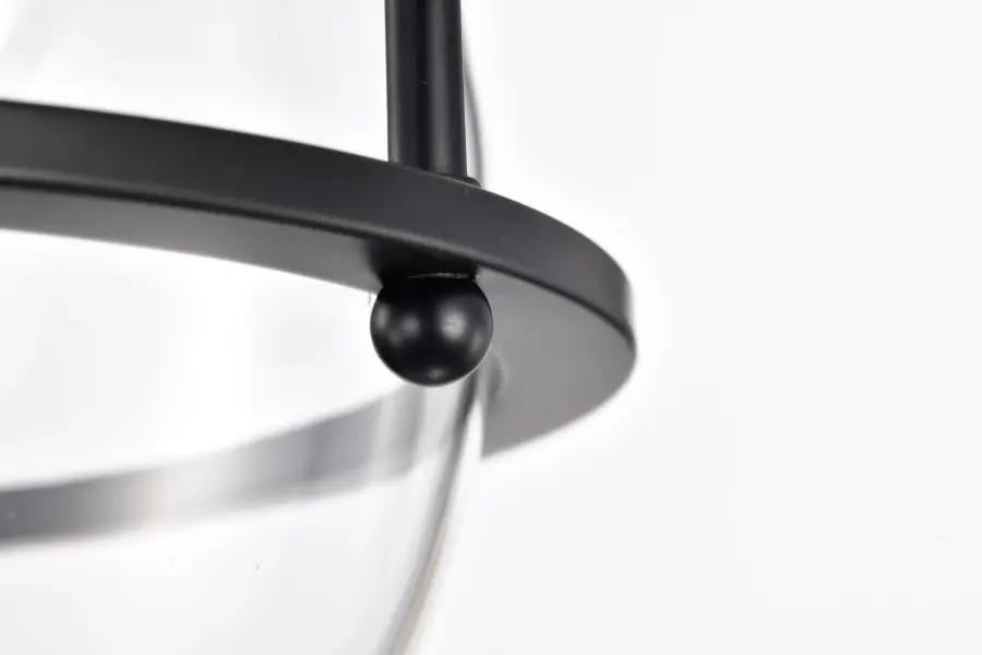 Amado 3-Light Semi-Flush Mount in Matte Black with Clear Glass - Image 10