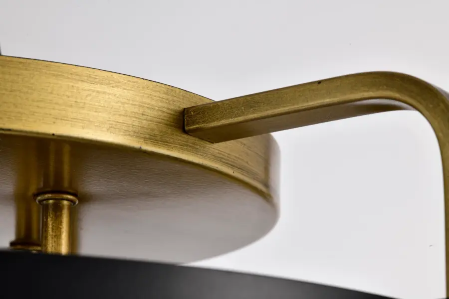 Altos 4-Light Semi-Flush Mount in Matte Black and Natural Brass - Image 9