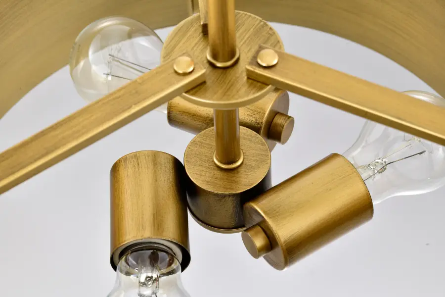 Altos 3-Light Small Pendant in Matte Black and Natural Brass - Image 9