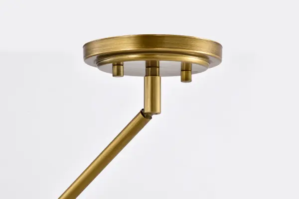 Altos 5-Light Large Pendant in Matte Black and Natural Brass - Image 7