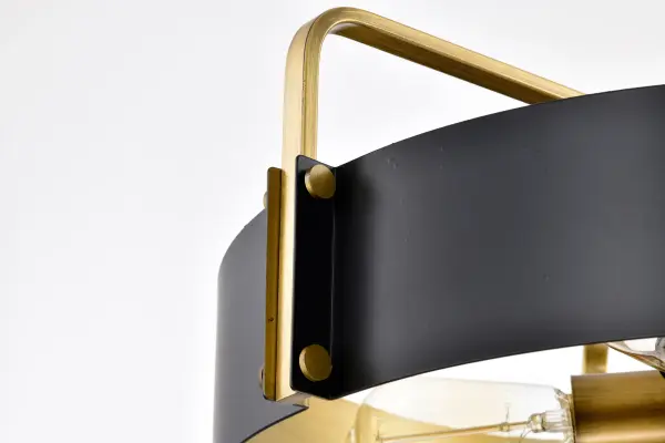 Altos 5-Light Large Pendant in Matte Black and Natural Brass - Image 10