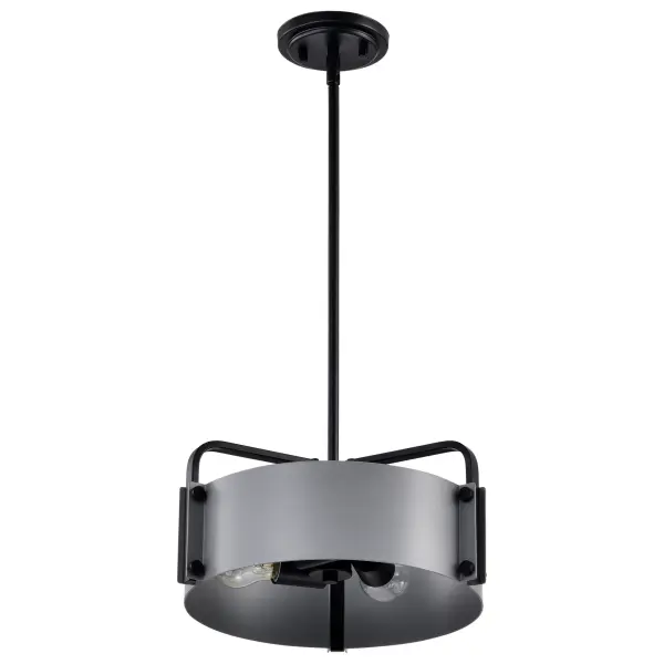 Altos 3-Light Small Pendant in Gray and Matte Black - Image 3