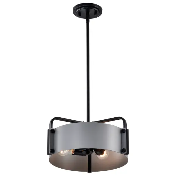 Altos 3-Light Small Pendant in Gray and Matte Black - Image 4