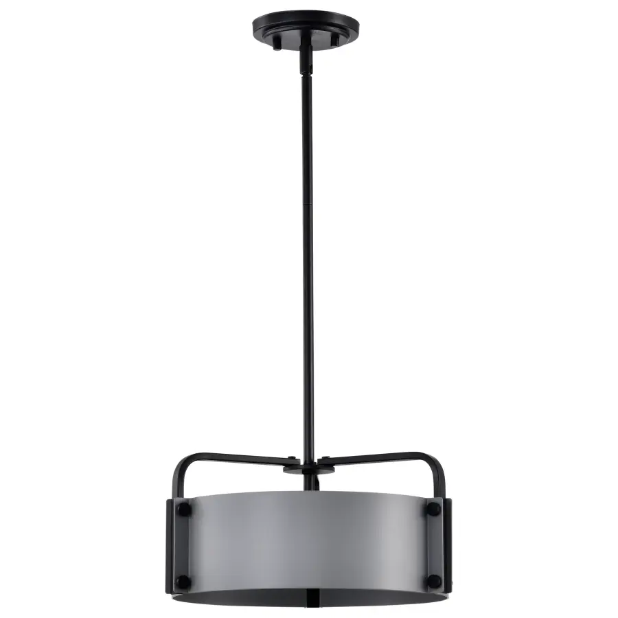 Altos 3-Light Small Pendant in Gray and Matte Black - Image 6
