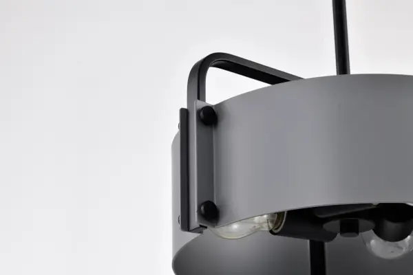 Altos 3-Light Small Pendant in Gray and Matte Black - Image 7