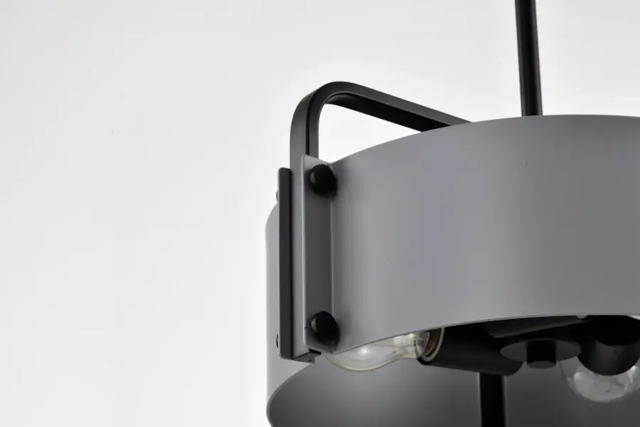 Altos 3-Light Small Pendant in Gray and Matte Black - Image 7