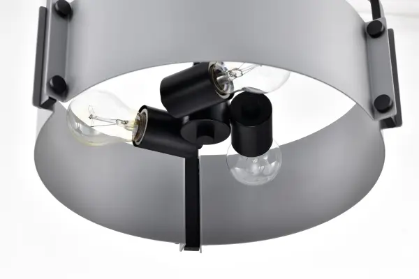 Altos 3-Light Small Pendant in Gray and Matte Black - Image 8