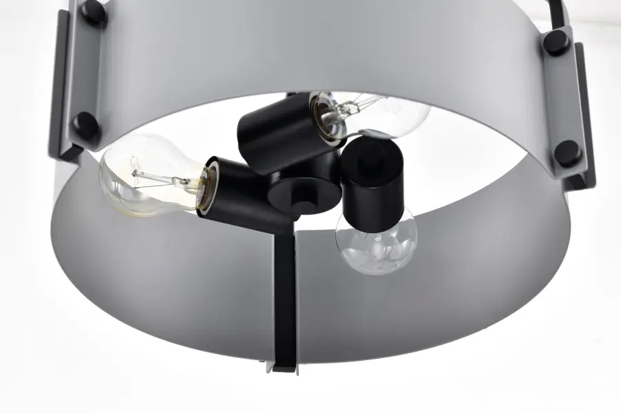 Altos 3-Light Small Pendant in Gray and Matte Black - Image 8