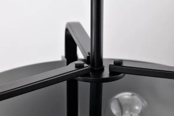 Altos 3-Light Small Pendant in Gray and Matte Black - Image 9