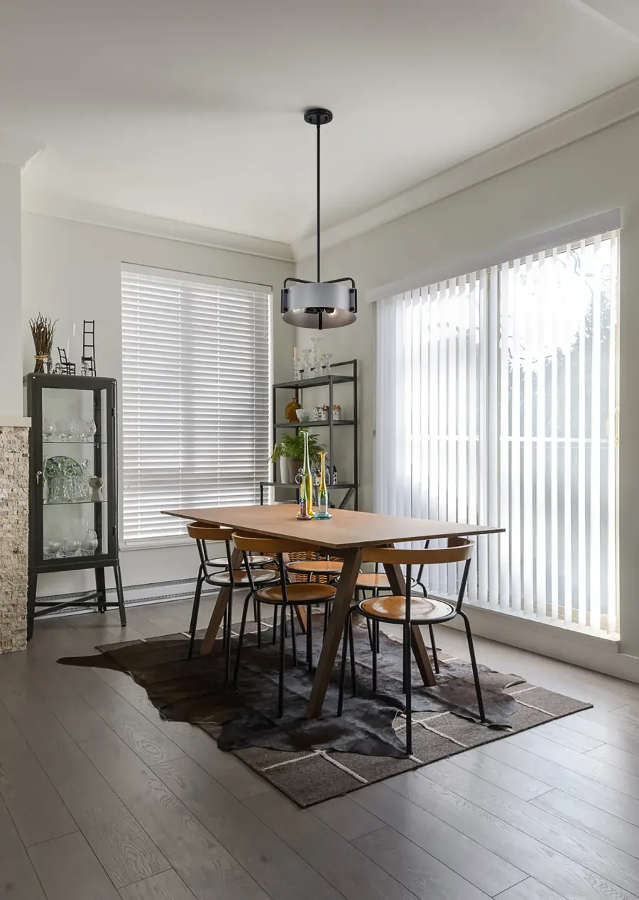 Altos 3-Light Small Pendant in Gray and Matte Black - Image 10