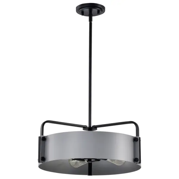 Altos 4-Light Medium Pendant in Gray and Matte Black - Image 1