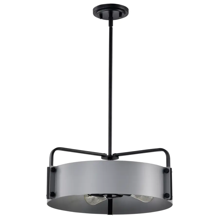 Altos 4-Light Medium Pendant in Gray and Matte Black - Image 1