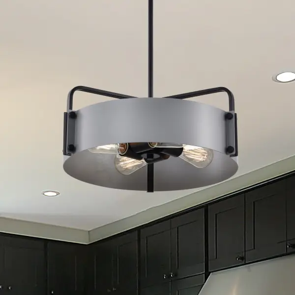 Altos 4-Light Medium Pendant in Gray and Matte Black - Image 13