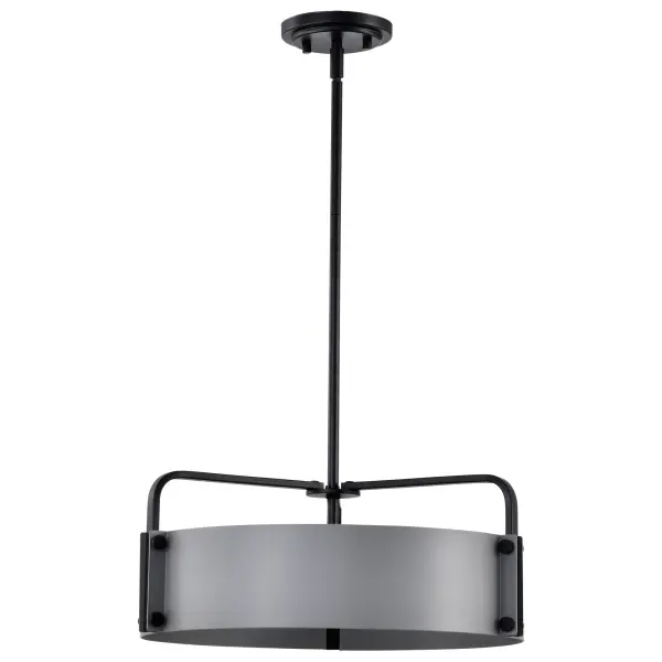 Altos 4-Light Medium Pendant in Gray and Matte Black - Image 5