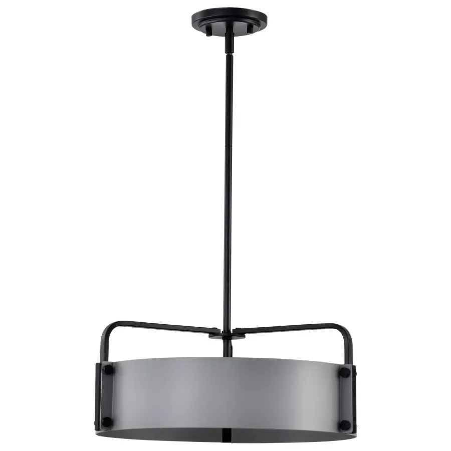 Altos 4-Light Medium Pendant in Gray and Matte Black - Image 5