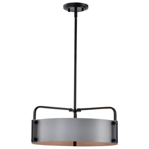 Altos 4-Light Medium Pendant in Gray and Matte Black - Image 6