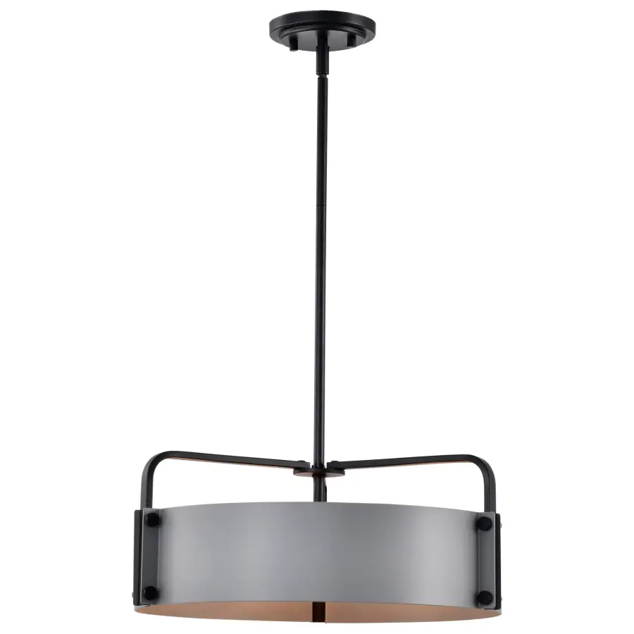 Altos 4-Light Medium Pendant in Gray and Matte Black - Image 6