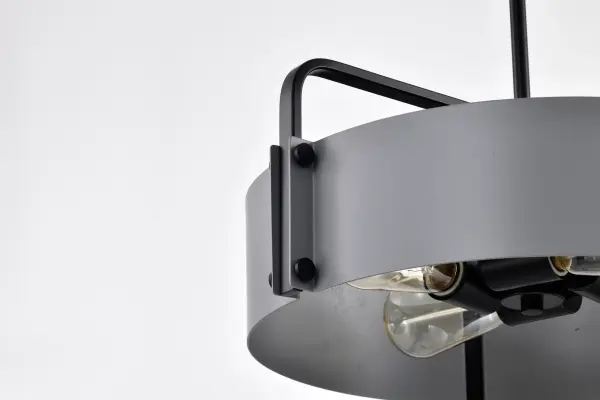 Altos 4-Light Medium Pendant in Gray and Matte Black - Image 7