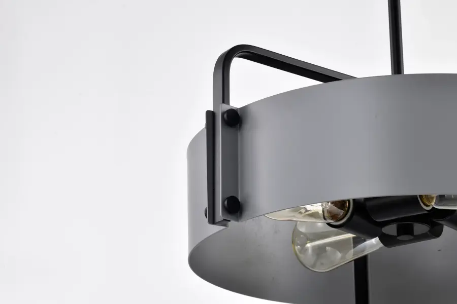 Altos 4-Light Medium Pendant in Gray and Matte Black - Image 7