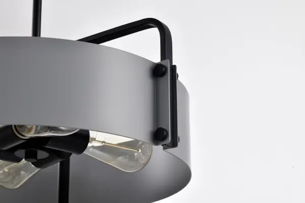 Altos 4-Light Medium Pendant in Gray and Matte Black - Image 8