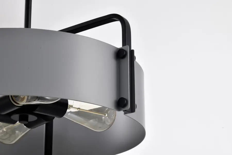 Altos 4-Light Medium Pendant in Gray and Matte Black - Image 8