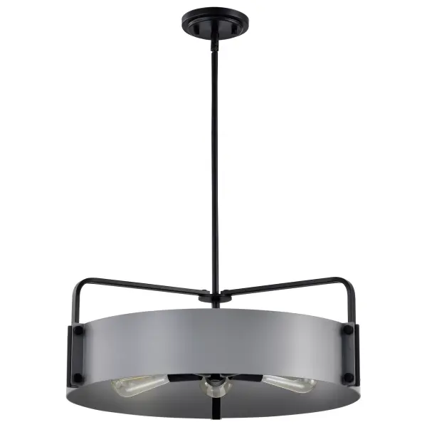 Altos 5-Light Large Pendant in Gray and Matte Black - Image 1