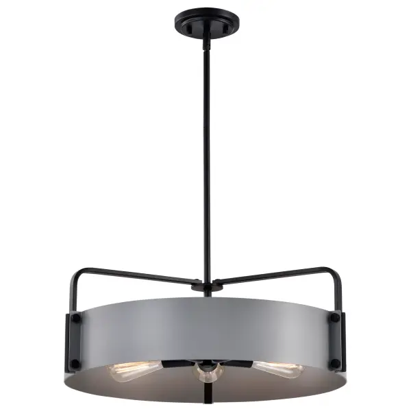 Altos 5-Light Large Pendant in Gray and Matte Black - Image 2