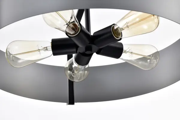 Altos 5-Light Large Pendant in Gray and Matte Black - Image 11