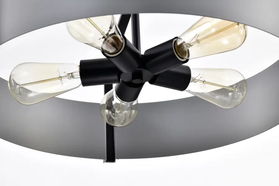 Altos 5-Light Large Pendant in Gray and Matte Black - Image 11
