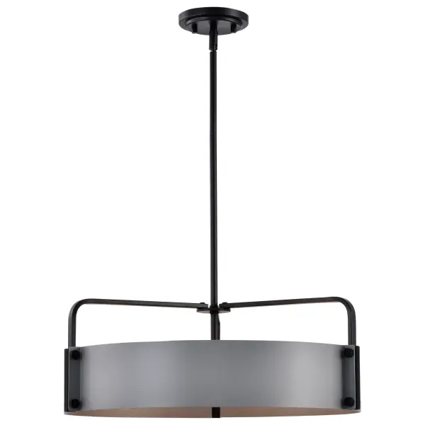 Altos 5-Light Large Pendant in Gray and Matte Black - Image 6