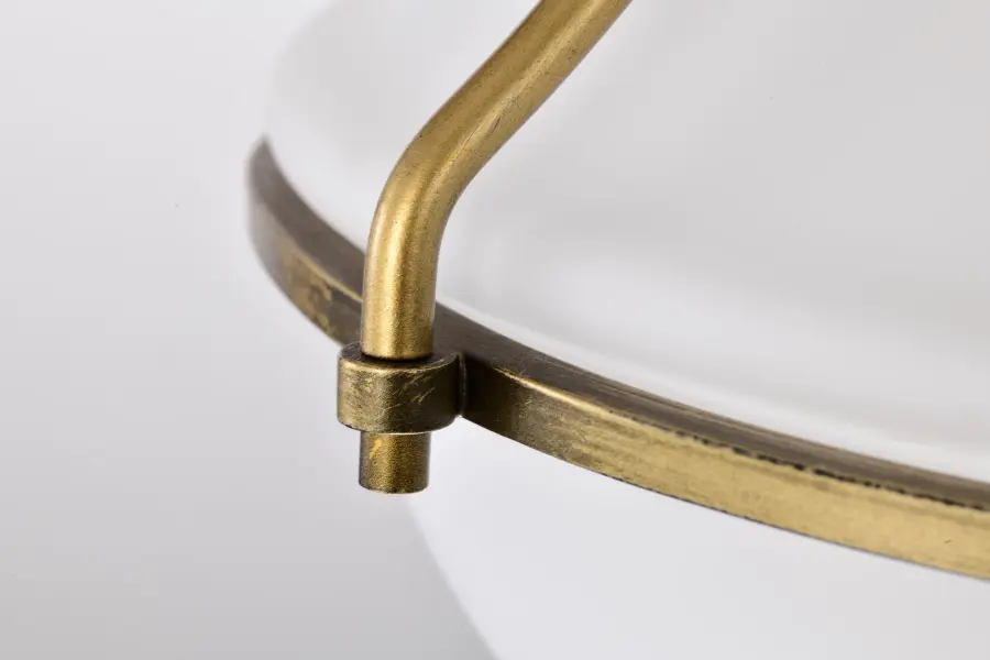 Valdora 1-Light Flush Mount in Natural Brass with White Opal Glass - Image 10