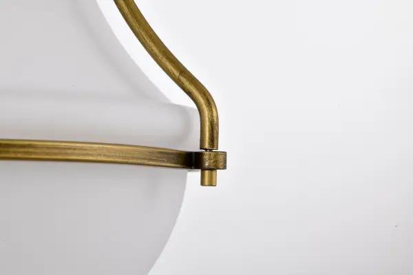 Valdora 1-Light Flush Mount in Natural Brass with White Opal Glass - Image 9