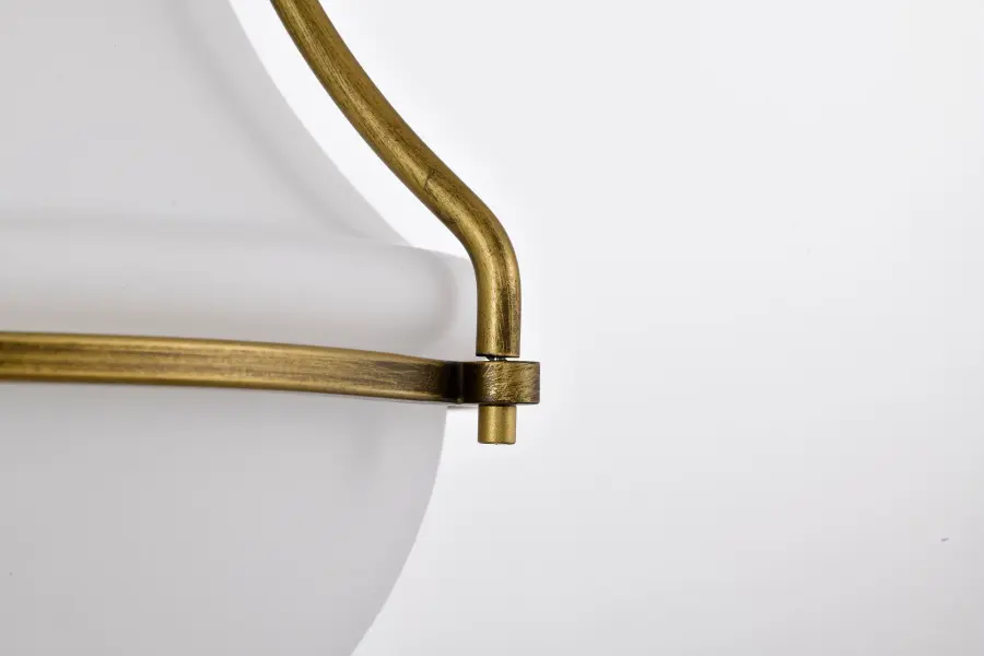 Valdora 1-Light Flush Mount in Natural Brass with White Opal Glass - Image 9
