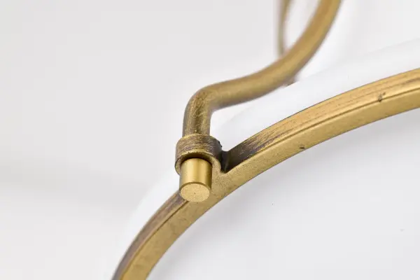 Valdora 1-Light Pendant in Natural Brass with White Opal Glass - Image 12
