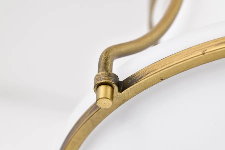 Valdora 1-Light Pendant in Natural Brass with White Opal Glass - Image 12