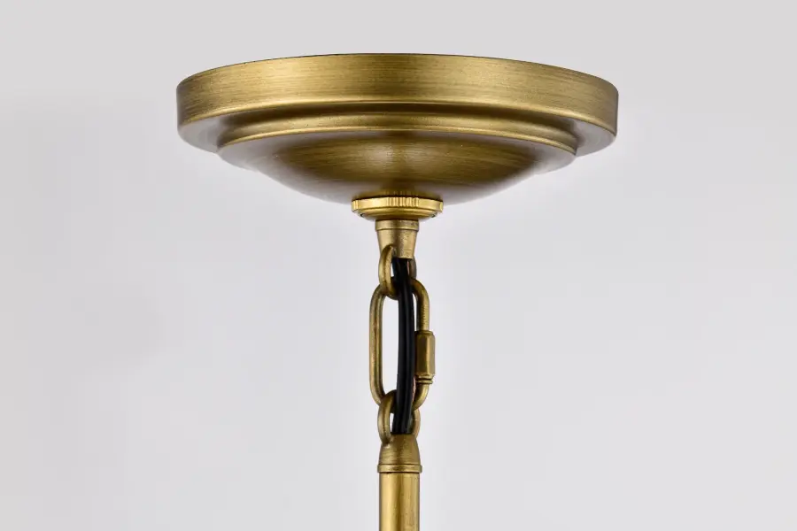 Valdora 1-Light Pendant in Natural Brass with White Opal Glass - Image 7
