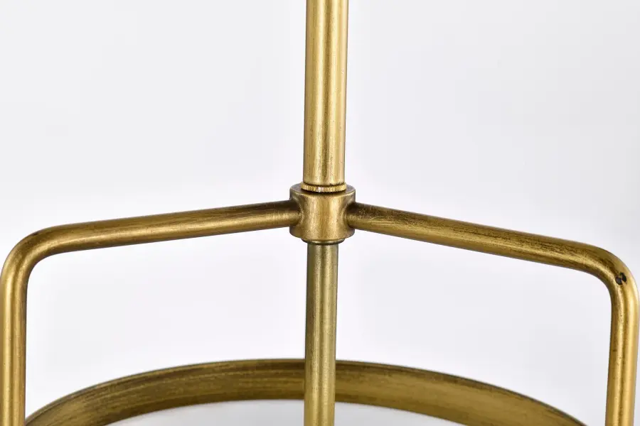 Valdora 1-Light Pendant in Natural Brass with White Opal Glass - Image 8
