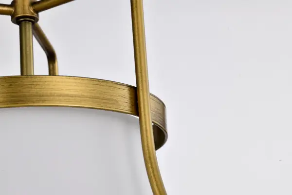 Valdora 1-Light Pendant in Natural Brass with White Opal Glass - Image 10