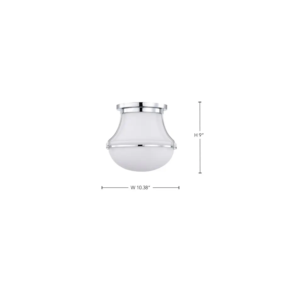 Valdora 1-Light Flush Mount in Polished Nickel with White Opal Glass - Image 15