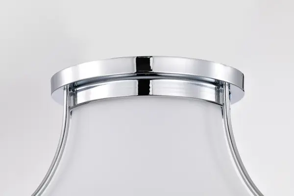 Valdora 1-Light Flush Mount in Polished Nickel with White Opal Glass - Image 7
