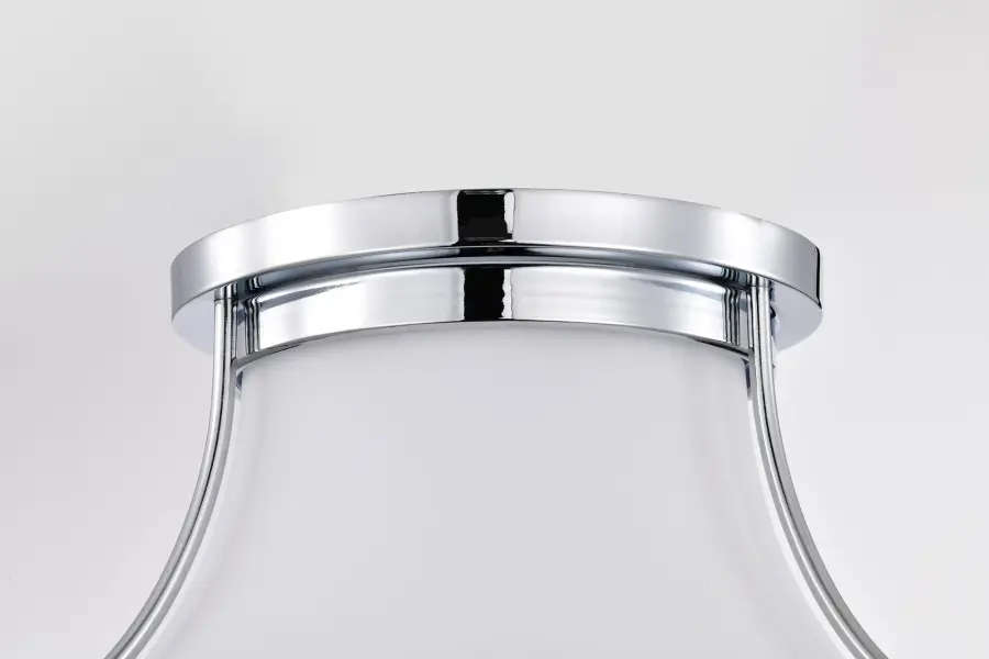 Valdora 1-Light Flush Mount in Polished Nickel with White Opal Glass - Image 7