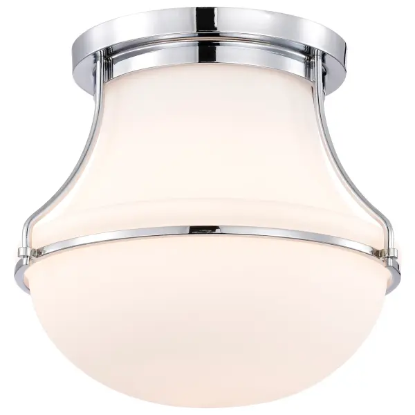 Valdora 1-Light Flush Mount in Polished Nickel - Image 2