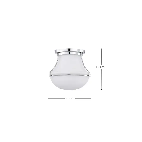 Valdora 1-Light Flush Mount in Polished Nickel - Image 14