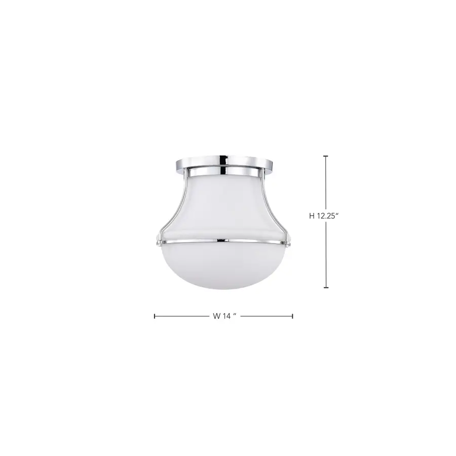 Valdora 1-Light Flush Mount in Polished Nickel - Image 14