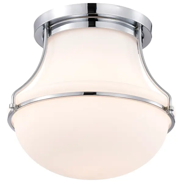 Valdora 1-Light Flush Mount in Polished Nickel - Image 4