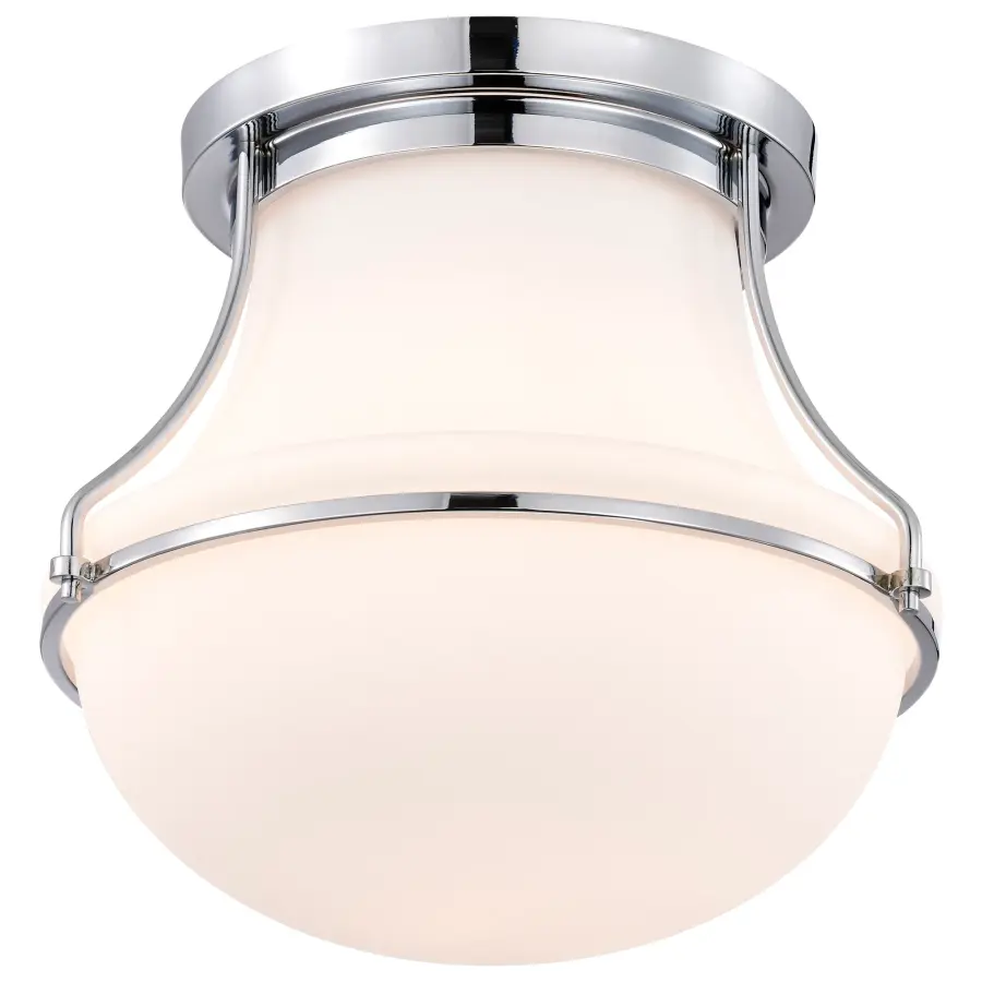 Valdora 1-Light Flush Mount in Polished Nickel - Image 4
